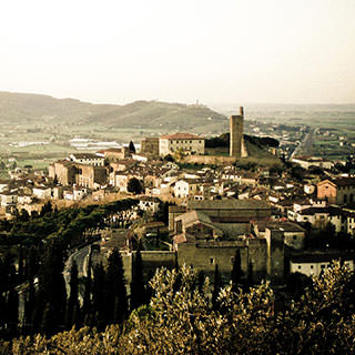 Hilltop view of the Italian town Castiglion Fiorentino