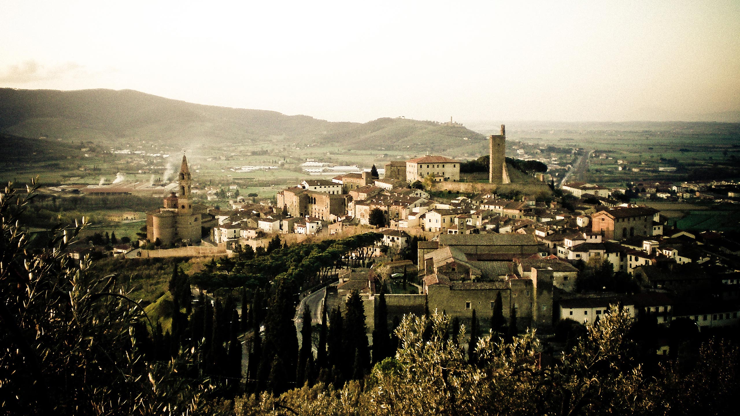 Hilltop view of the Italian town Castiglion Fiorentino